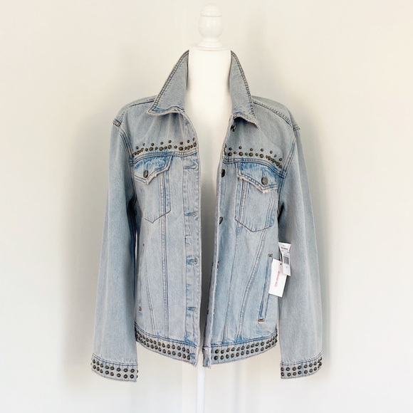 Good American Oversized Boyfriend Jean Jacket -NWT - Picture 1 of 9